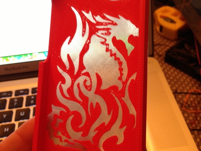 Dragon iPhone5 Case (with solid bottom for printing in clear / dual color)