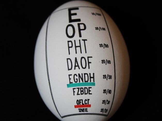 Eye Chart Egg for Egg-Bot
