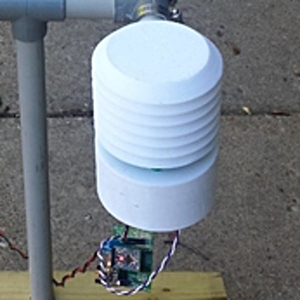 Radiation shield sensor mount/weather station controller