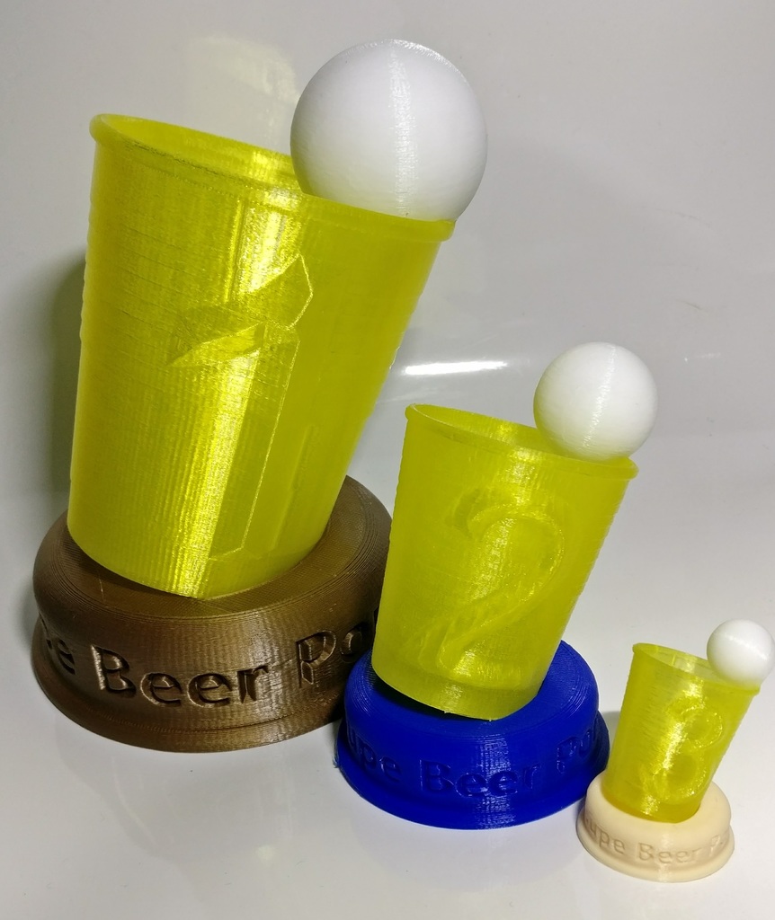 Beer Pong Cup / Trophy (3 Parts or single part)