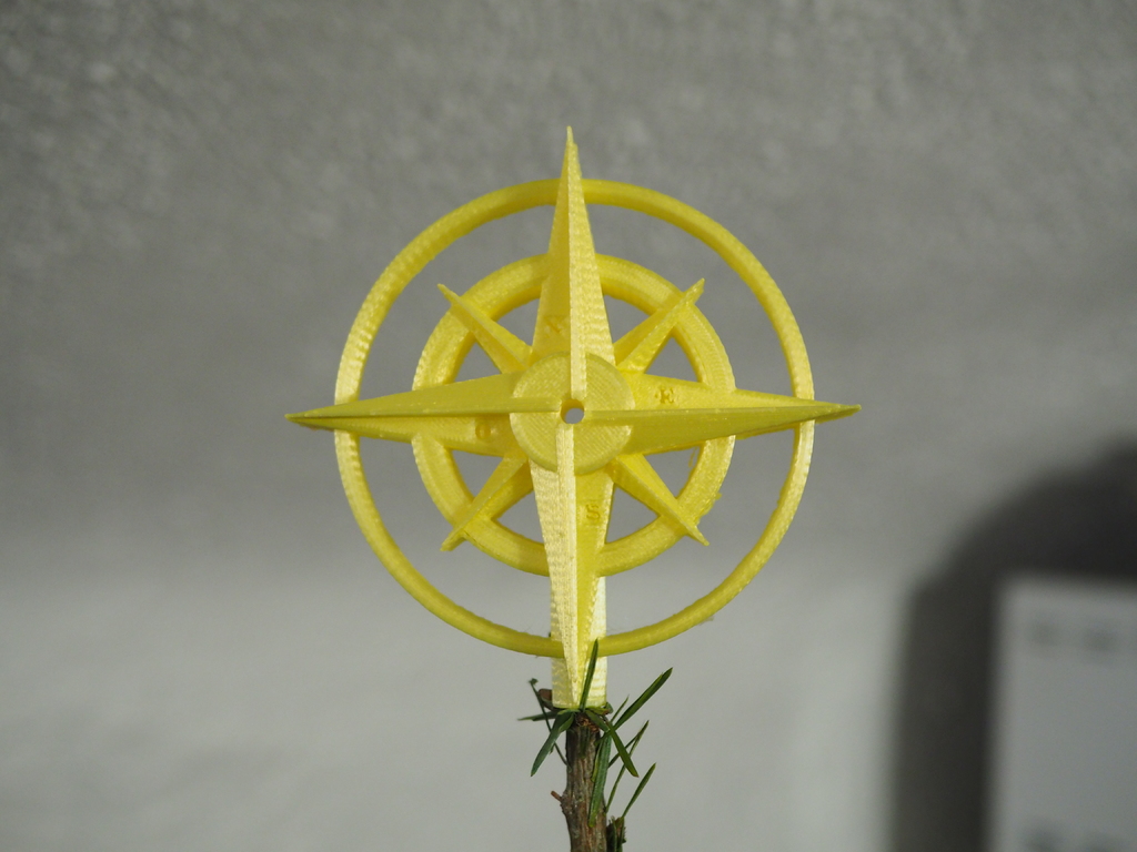 Compass rose christmas star - Etoile de noël rose des vents