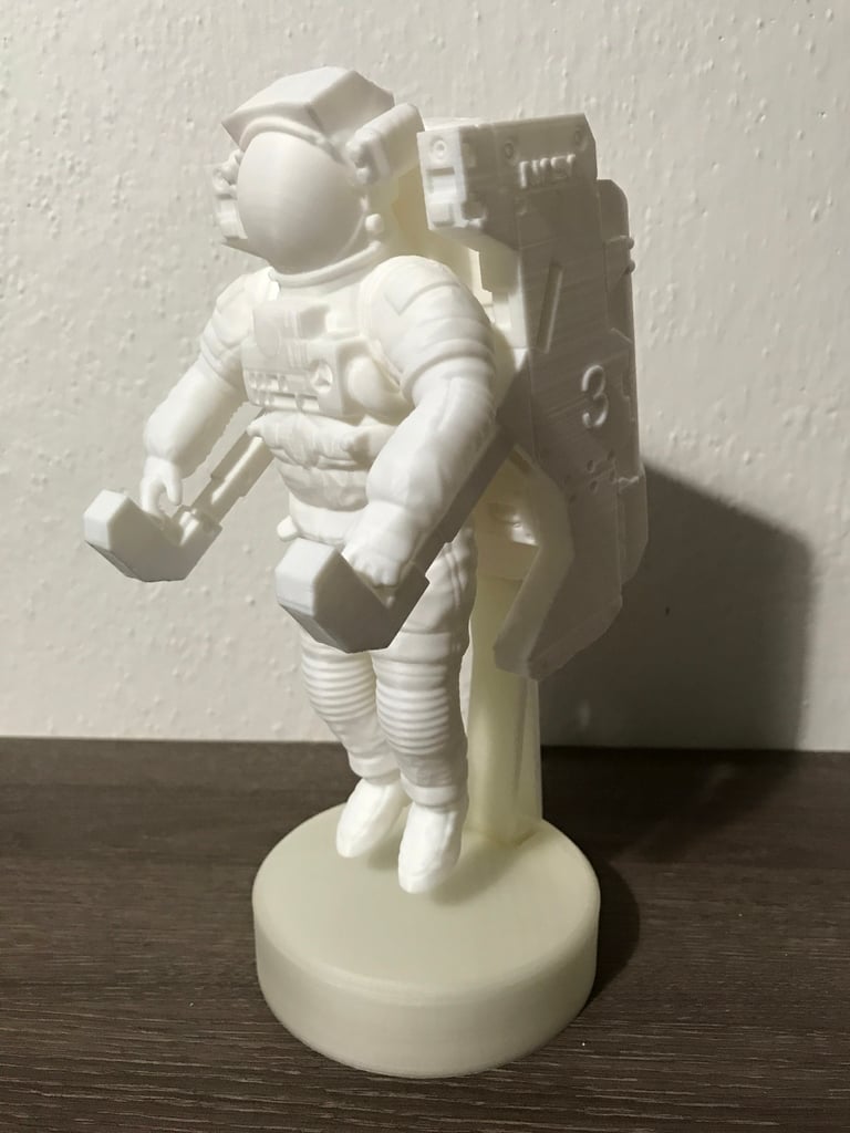 NASA Astronaut with MMU alternative stand