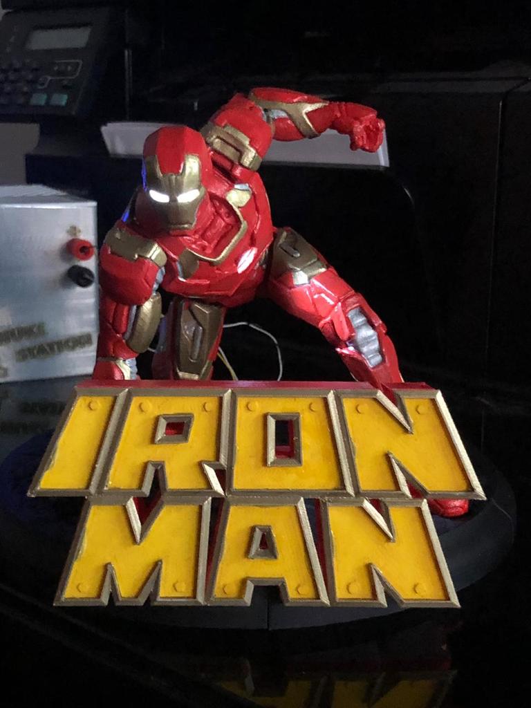 Iron Man Logo + Action Figure