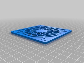 Fan grille assortment with deflectors 3D model