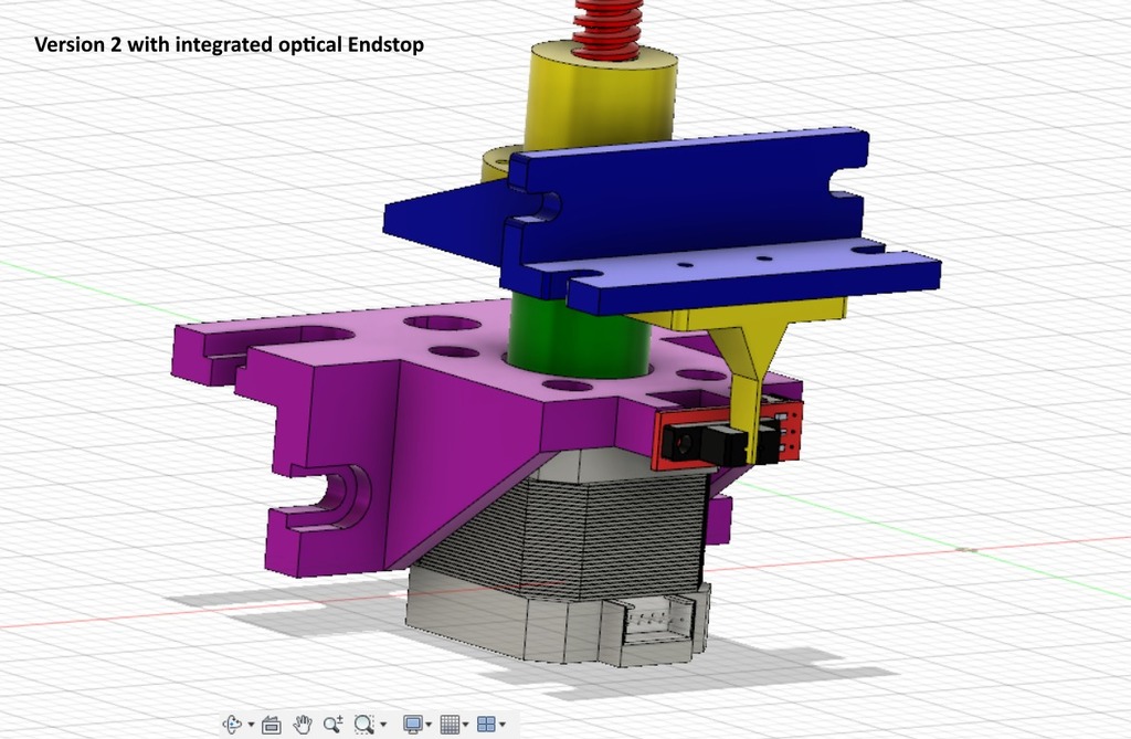 Hypercube Z-Drive Brackets for TR12 Spindle Updated with optical Endstop switch