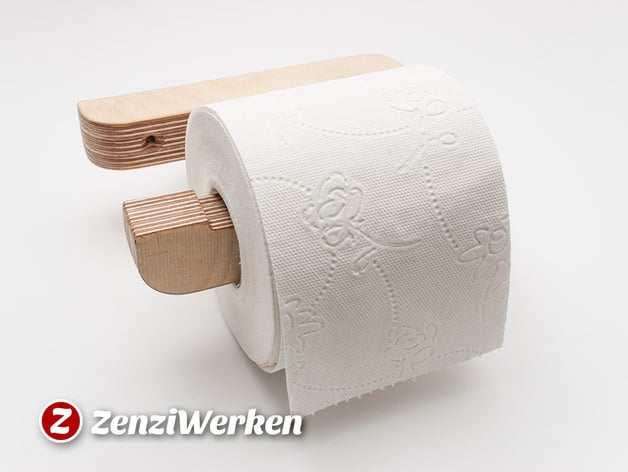 Toilet Roll Holder 'The Bend' cnc/laser