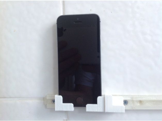 Simple Rail Ipad Iphone5 Wall Holder By Ole123 Thingiverse