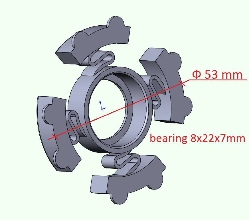 reel holder. bearing 8x22x7mm