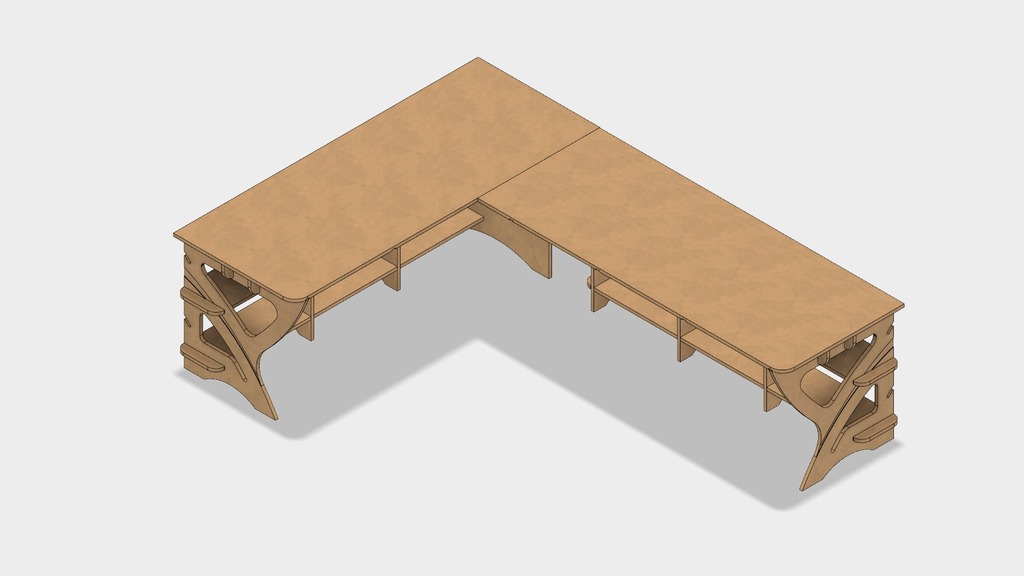 Flat-pack corner table