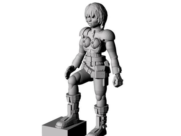 28mm Sci-Fi girl miniature