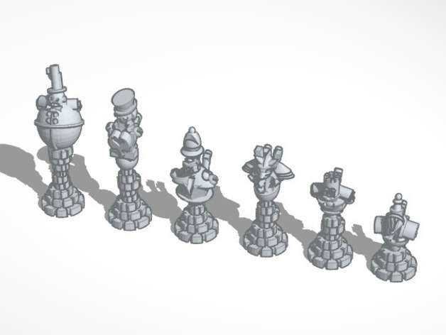 Steampunk Robot Chess