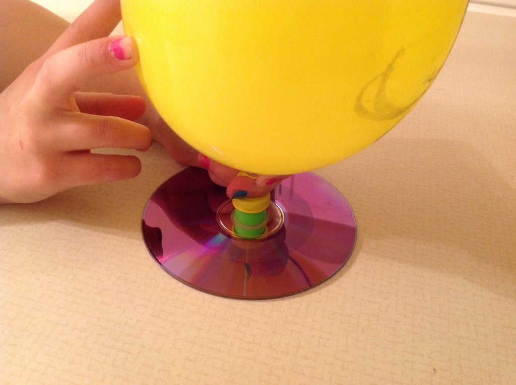 Compact Disc (CD) Balloon Hovercraft