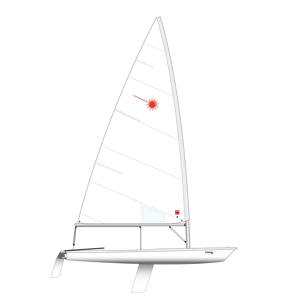 Laser Dinghy Model with Stand