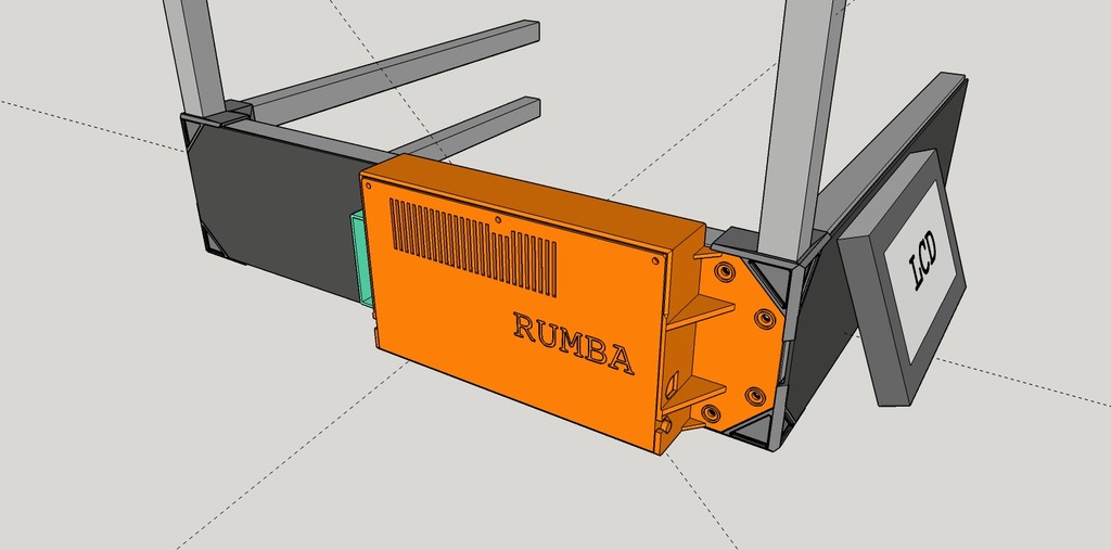 RigidBot Side Mounted Case for RUMBA, Einsy RAMBo, Einsy Retro and Mini RAMBo