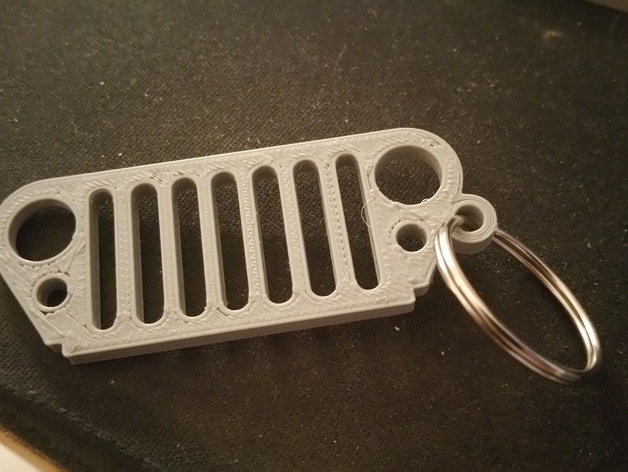Remixed Jeep Grille Keychain