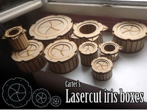 Lasercut iris box V2 - various sizes