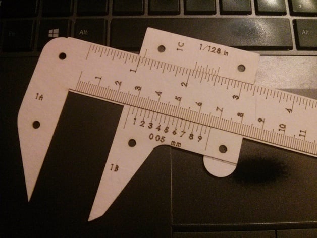 Download Laser Cut Paper Calipers With Imperial And Metric Vernier By Duckythescientist Thingiverse