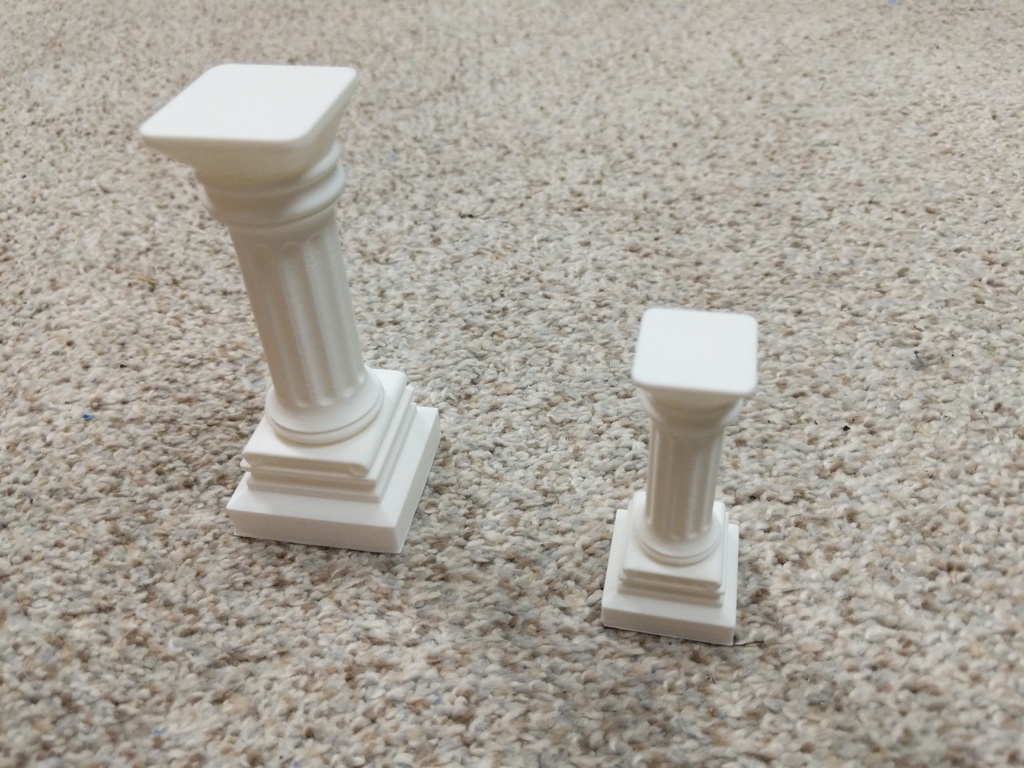 Doric-Style Pedestals, 9.8 cm and 6.5 cm