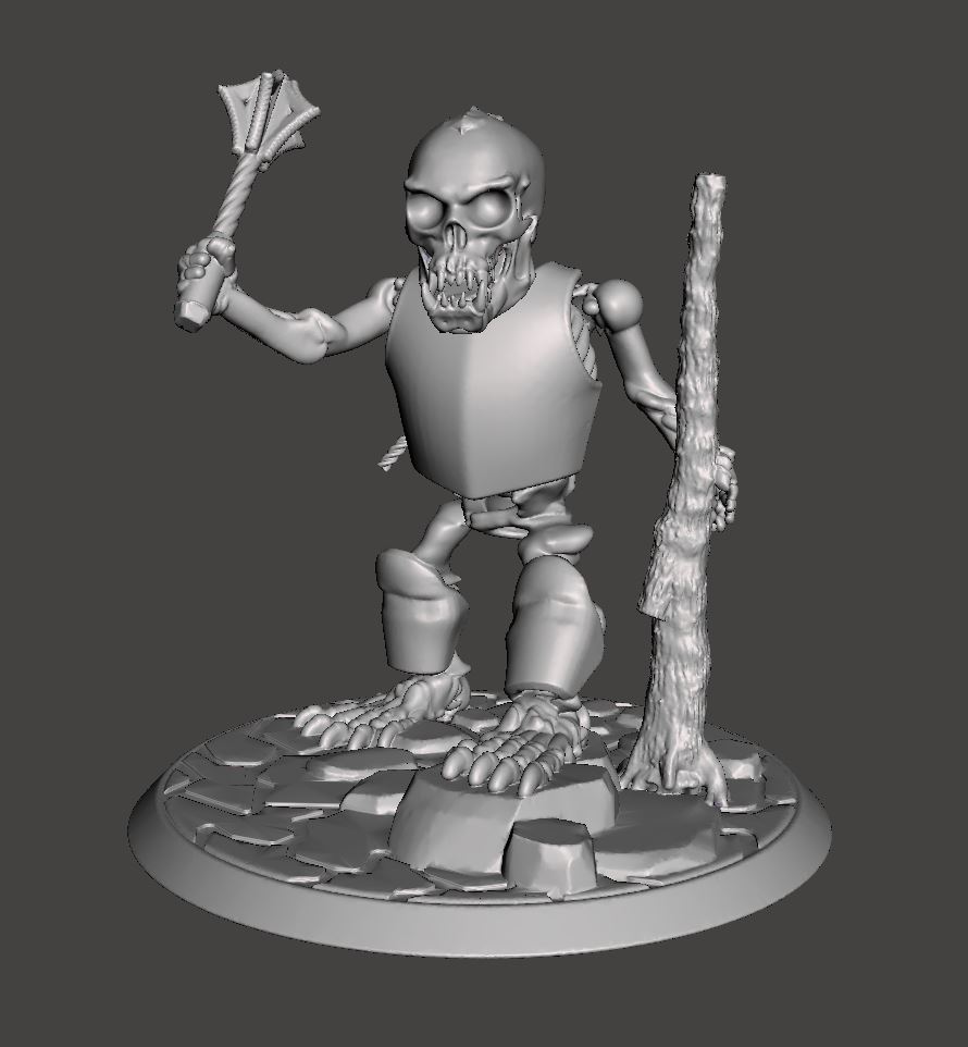 Armoured Skeleton Troll Champion - 28mm Undead