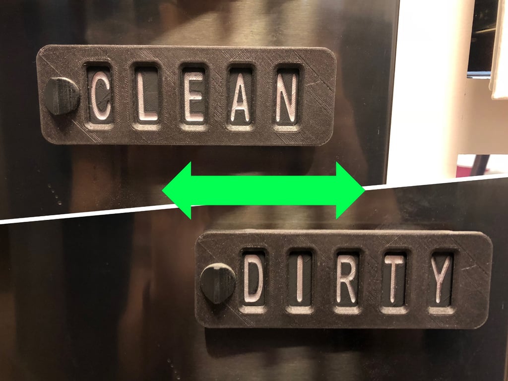 Sliding Word Changing Dishwasher Sign