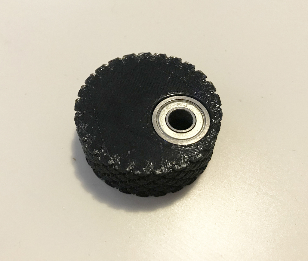 1/4" "D" shaft knurled knob with "scroll assist" bearing