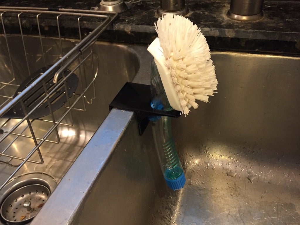 Kitchen Scrub Brush Holder Over Sink UPDATED V2
