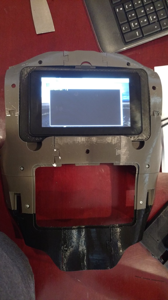 Raspberry PI with Screen adapter for InMoov back