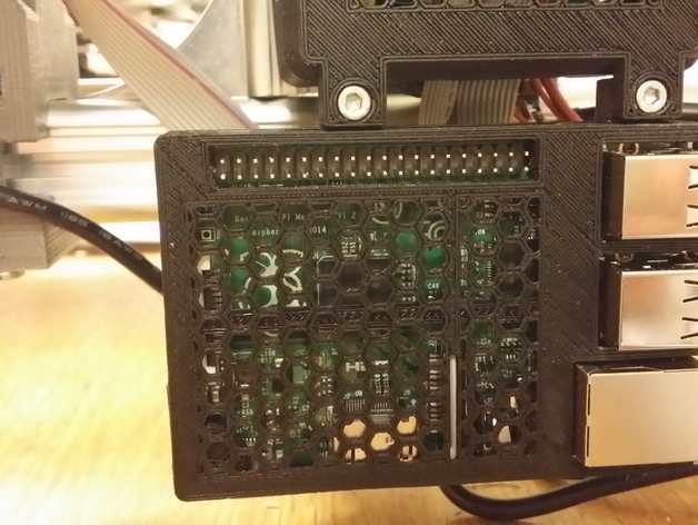Raspberry Pi B+ cover with mounting lugs