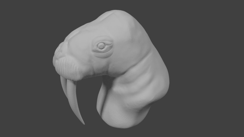  Very serious Pacific walrus (bust) 