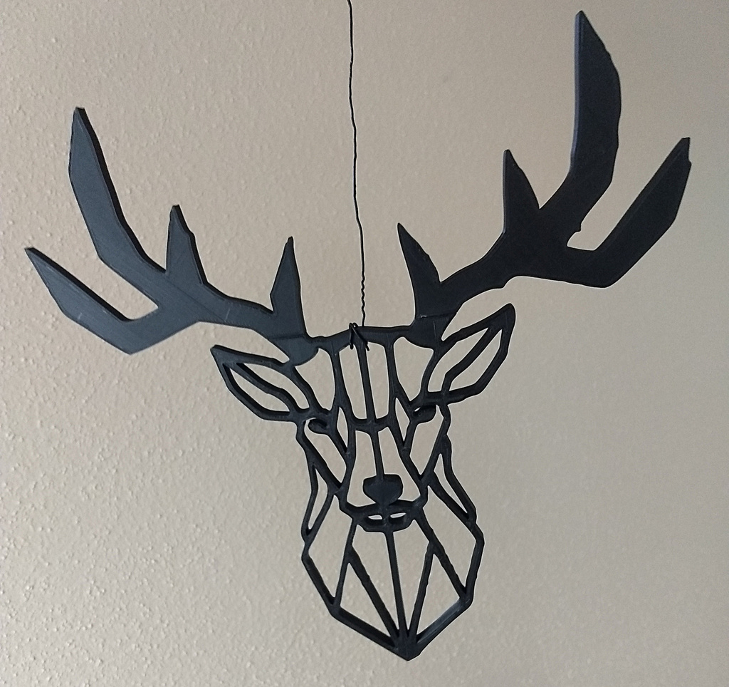 Antlers Split Deer Wall Sculpture 2D II