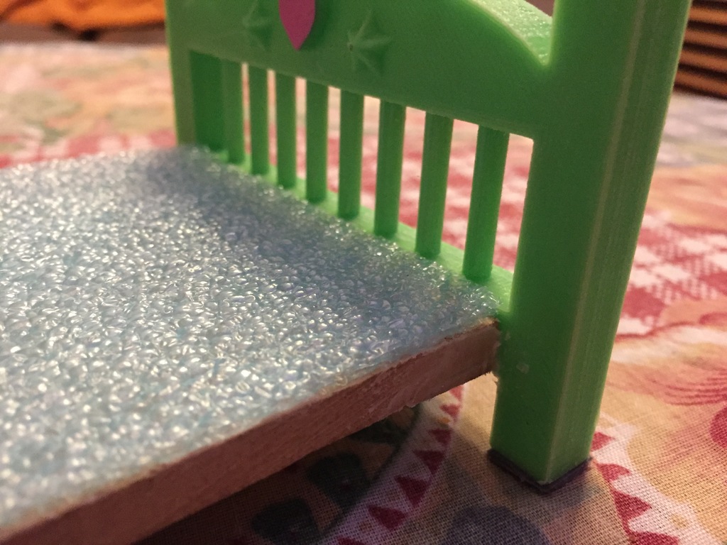 Doll bed headboard (for 12" doll)