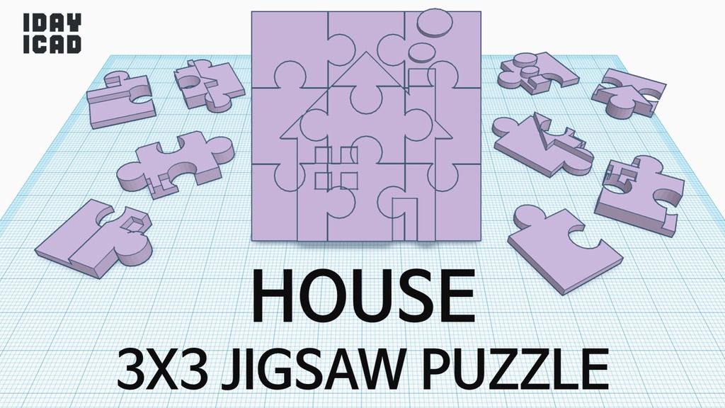 [1DAY_1CAD] 3X3 JIGSAW PUZZLE HOUSE