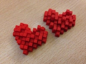 Pixelated Heart Pendant