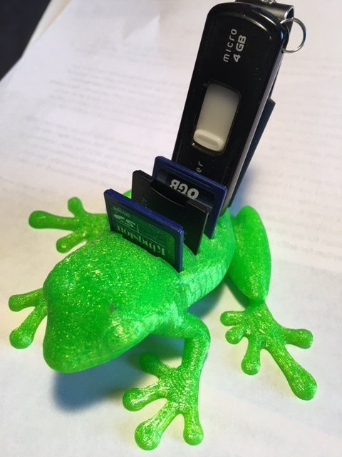 Frog SD Card and USB Flash Drive Holder