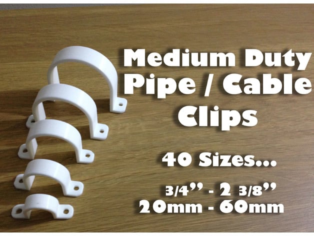 Pipe Clip Cable Clip 20Mm To 60Mm All Sizes