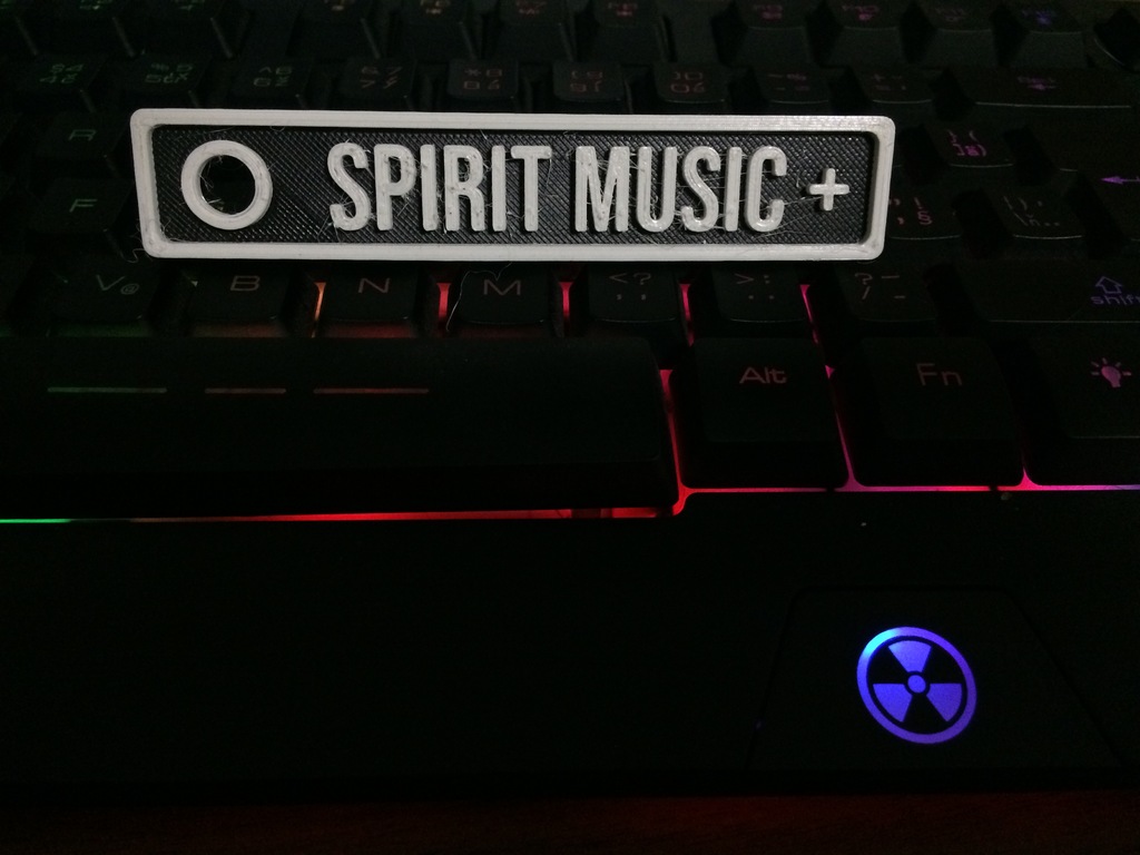 "SPIRIT MUSIC" Sign or key ring