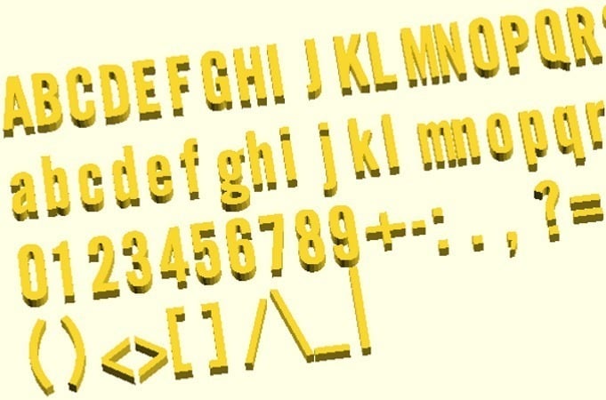 OpenSCAD League Gothic Font Module
