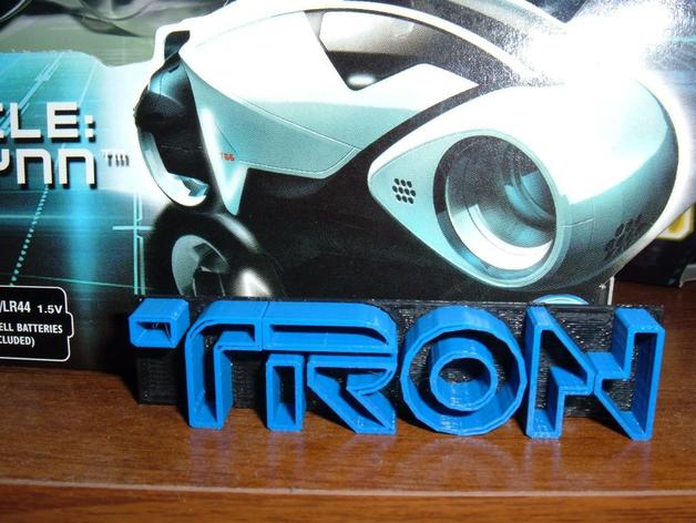 Tron Legacy style logo Plate