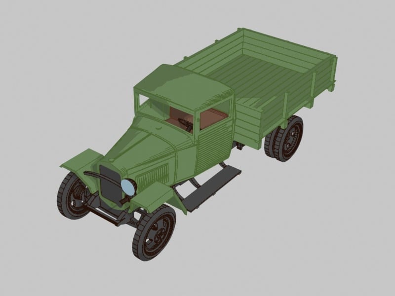GAZ-MM-V wartime truck 1:56 (28mm)