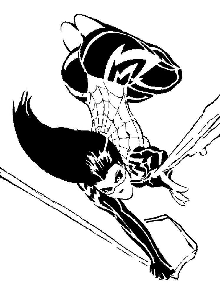 Spiderwoman Silk stencil