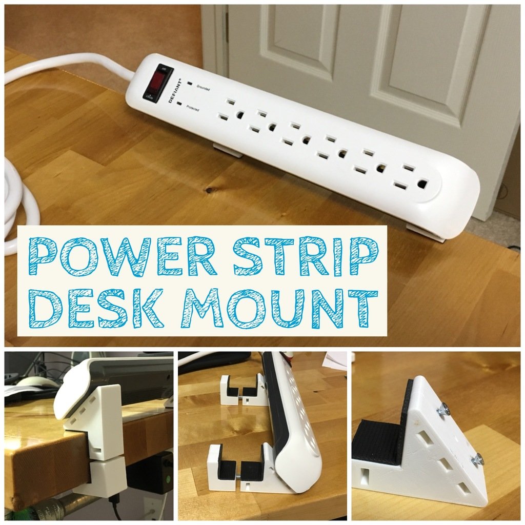 Power Strip Desk Mount