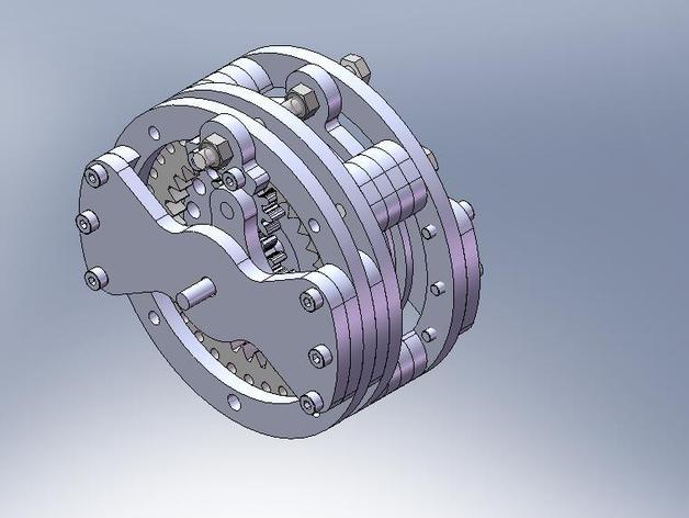 4:1 2 speed planetary gearbox