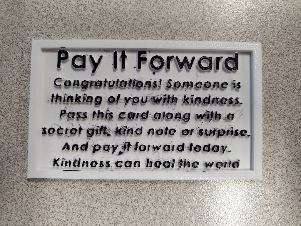 Pay it forward card