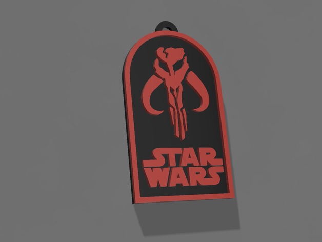 Star Wars Boba Fett (Mandalorian) Badge/Keychain/Necklace
