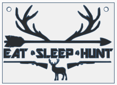Eat Sleep Hunt (plate)