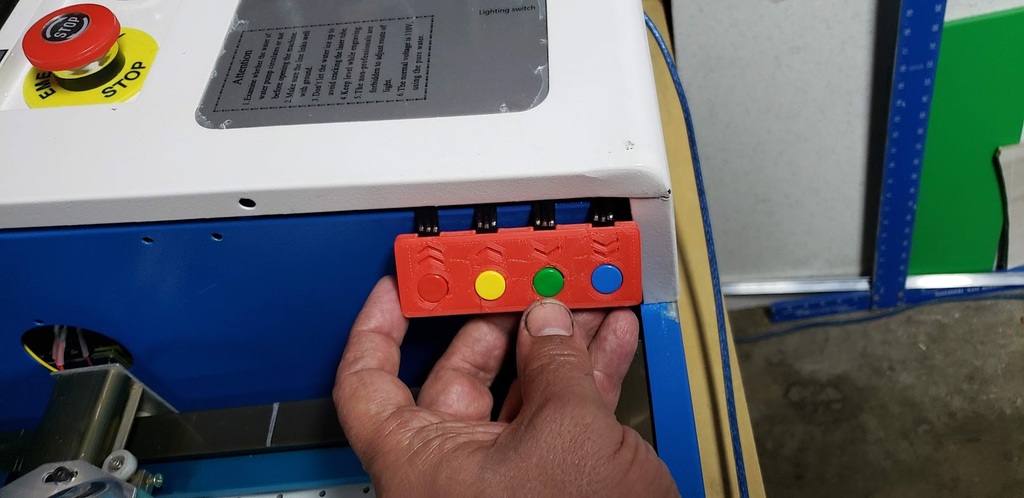 Four Button Z-Bed Control for K40 Laser