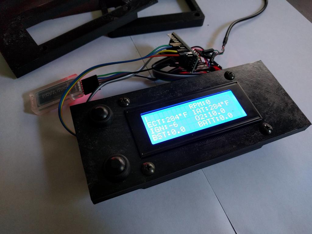 20x4 LCD bezel for a 99 Civic (eCTune Datalogging Protocol)