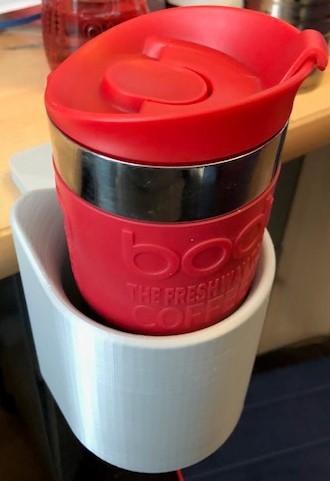 Travel mug desk holder