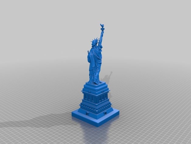 Statue Of Liberty With Base Building