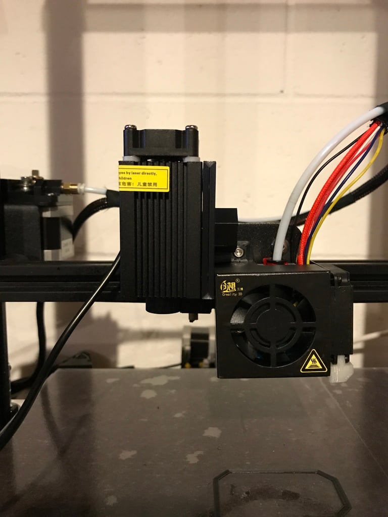 Creality CR-10 Laser/Plotter/Dremel flex shaft adapter